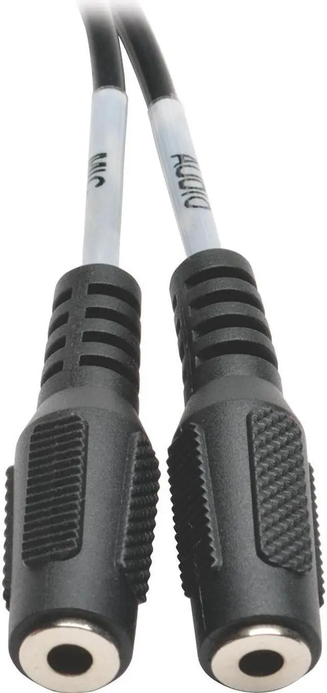 Alt view image 6 of 7 - Tripp Lite P318-06N-MFF 0.5-ft Stereo Audio Cable, Black