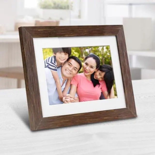 Alt view image 14 of 15 - Aluratek 8 inch Distressed Wood Digital Photo Frame with Auto Slideshow Feature ADPFD08F