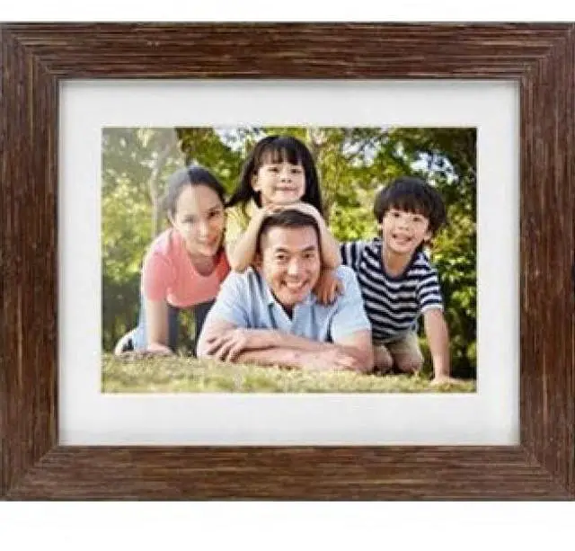 Alt view image 15 of 15 - Aluratek 8 inch Distressed Wood Digital Photo Frame with Auto Slideshow Feature ADPFD08F