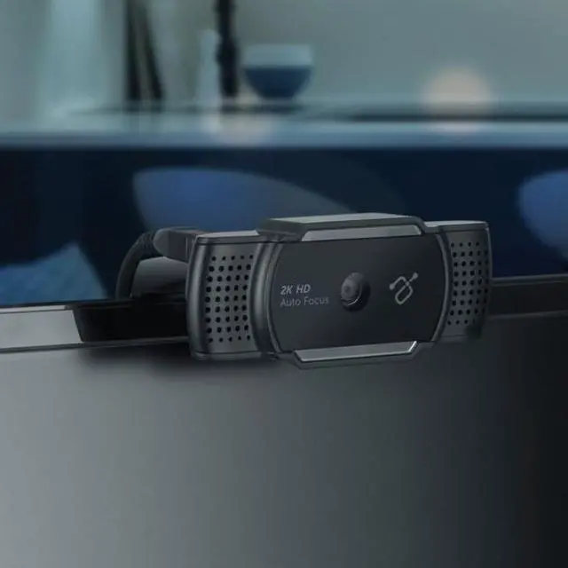 Alt view image 8 of 15 - Aluratek AWC2KF Video Conferencing Camera - 5 Megapixel - 30 fps - Black, Gray - USB 2.0 - 2592 x 1944 Video - CMOS Sensor - Auto-focus - Microphone - Computer, Notebook