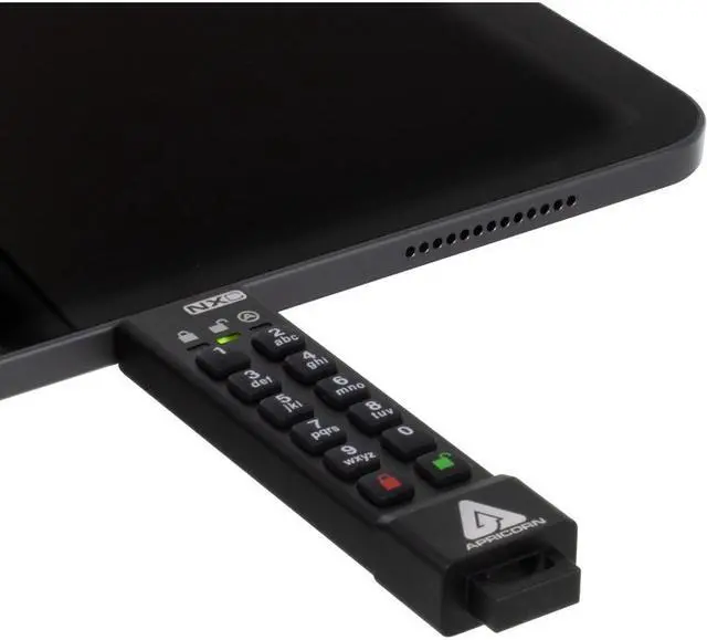 Alt view image 9 of 17 - Apricorn Aegis Secure Key 3 NXC 32GB 256-bit Encrypted FIPS 140-2 Level 3 Validated Secure USB 3.0 Type C Flash Drive, ASK3-NXC-32GB, Black