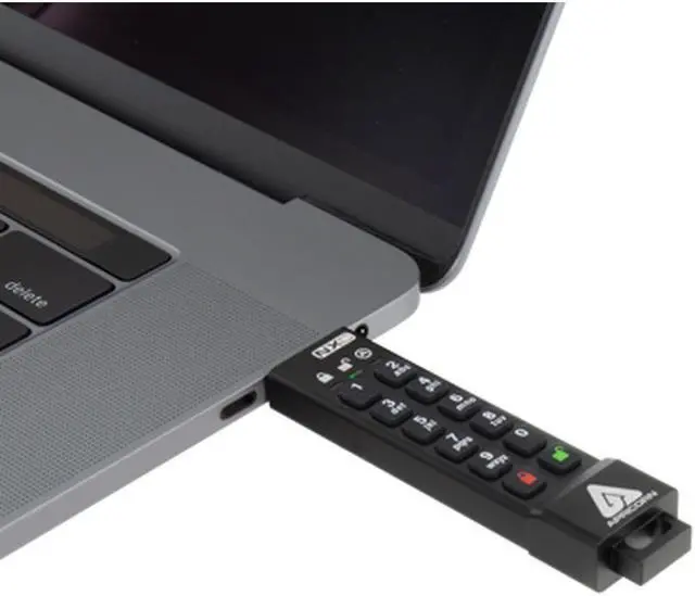 Alt view image 5 of 17 - Apricorn Aegis Secure Key 3 NXC 32GB 256-bit Encrypted FIPS 140-2 Level 3 Validated Secure USB 3.0 Type C Flash Drive, ASK3-NXC-32GB, Black