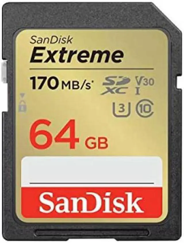 Main image of SanDisk Extreme 64 GB Class 10/UHS-I (U3) V30 SDXC - 170 MB/s Read - 80 MB/s Write - SDSDXV2-064G-ANCIN