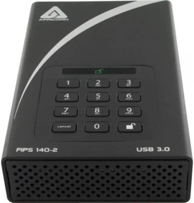 Alt view image 10 of 11 - APRICORN Aegis Padlock DT 6TB USB 3.0 FIPS 140-2 Encrypted USB 3.0 Desktop Hard Drive with PIN Access ADT-3PL256F-6000 Black