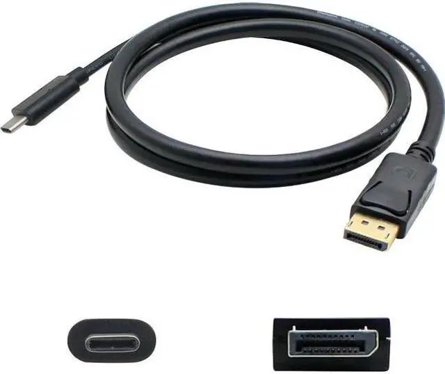 Alt view image 2 of 5 - addon 3ft usb 3.1 (c) male to displayport male black cable