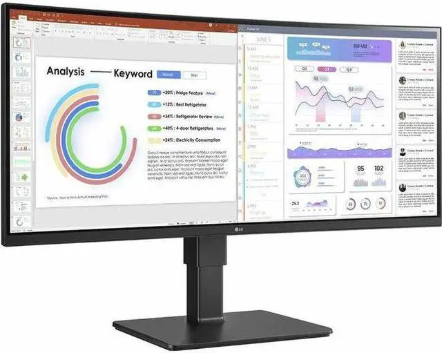 Alt view image 2 of 10 - LG Ultrawide 34BQ77QC-B 34" Webcam WQHD Curved Screen LCD Monitor