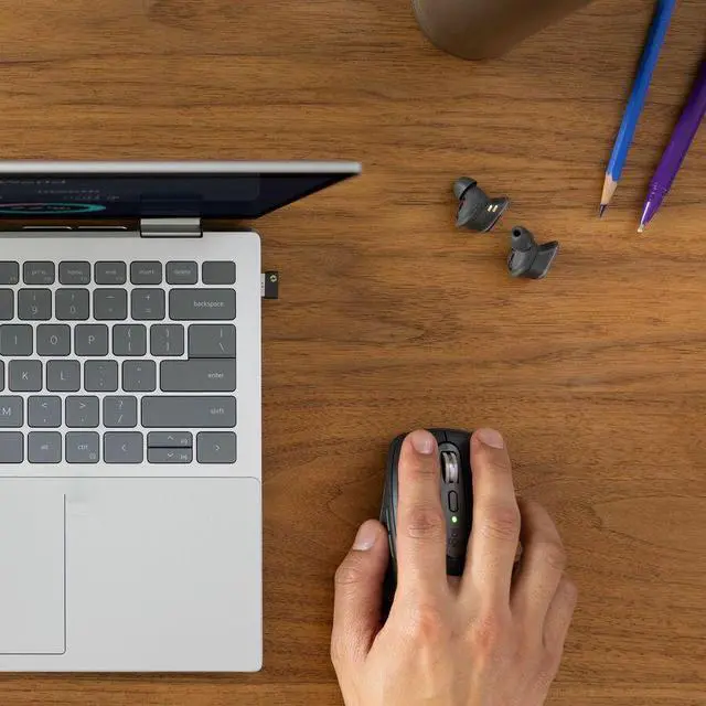 Alt view image 2 of 10 - Logitech MX Anywhere 3S for Business - Wireless Mouse - Darkfield - Wireless - Bluetooth - Rechargeable - Graphite - USB Type C - 1000 dpi - 6 Button(s) - 4 Programmable Button(s)