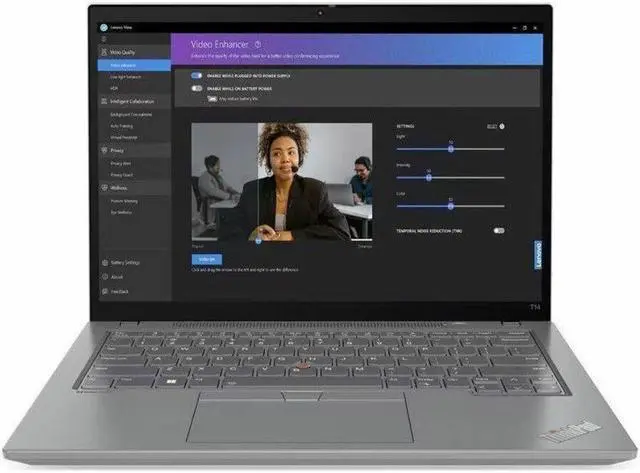 Alt view image 6 of 19 - Lenovo ThinkPad T14 Gen 4 21HD002BUS 14" Notebook - WUXGA - 1920 x 1200 - Intel Core i7 13th Gen i7-1355U Deca-core (10 Core) - 16 GB Total RAM - 16 GB On-board Memory - 512 GB SSD - Storm Gray -