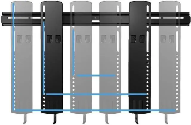 Alt view image 15 of 17 - Sanus VLT16-B1 Slim Tilting Wall Mount for 51-80" Flat Panels