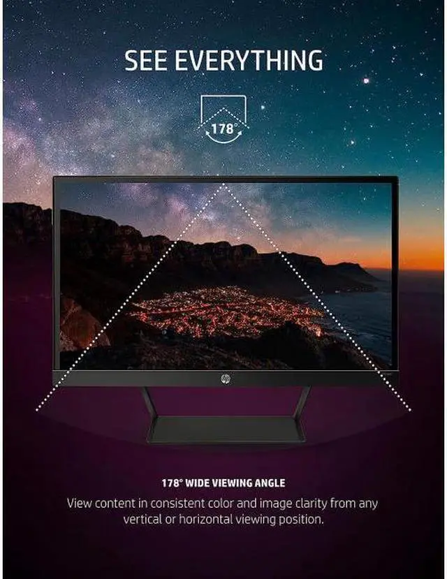 Alt view image 17 of 20 - HP Pavilion 22cwa 21.5" Full HD 1920 x 1080 D-Sub HDMI LED Backlight IPS Monitor