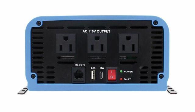 Alt view image 7 of 7 - Tripp Lite 1500W Compact Power Inverter - 3x 5-15R, USB Charging, Pure Sine Wave