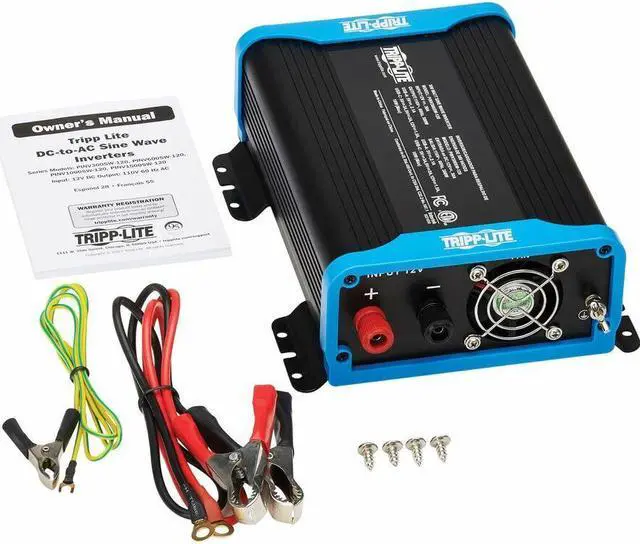 Alt view image 7 of 9 - Tripp Lite 300W Compact Power Inverter - 2x 5-15R, USB Charging, Pure Sine Wave