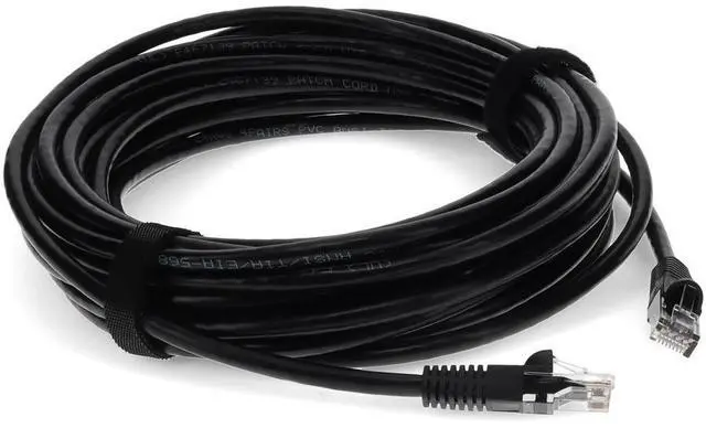 Alt view image 4 of 16 - AddOn Cat6 Straight UTP PVC Copper Patch Cable, 50ft - Black