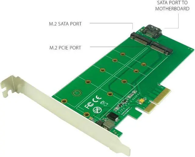 Alt view image 9 of 13 - PCIe M.2 Adapter Card