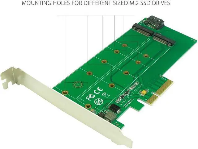 Alt view image 10 of 13 - PCIe M.2 Adapter Card