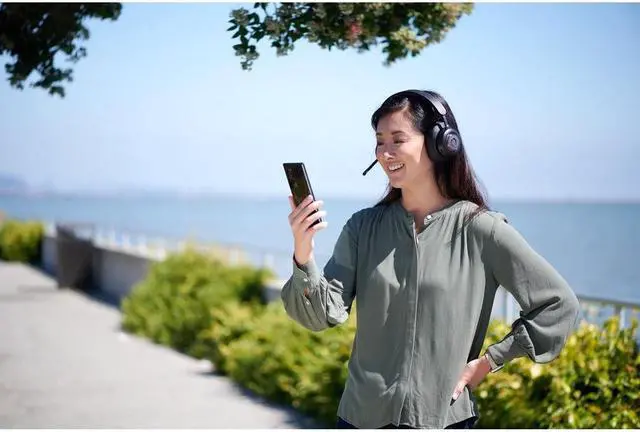 Alt view image 6 of 20 - Kensington H3000 98.4 ft Bluetooth Over-Ear Headset Google Assistant Siri Stereo USB Type C Wireless Bluetooth Black