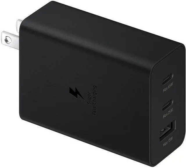 Alt view image 4 of 13 - Samsung 65W Trio Power Adapter, Black EP-T6530NBEGUS