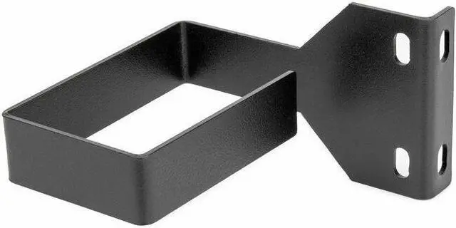 Main image of Rocstor Vertical Cable Management Hook - D-ring - Black - 1 - 1.5U Rack Height - Steel