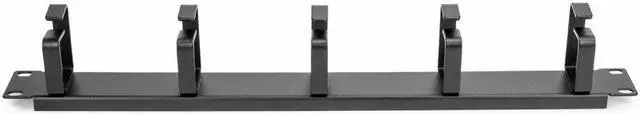 Alt view image 7 of 9 - 1U 19in Metal Rackmount Cable Management Panel - Cable Management Panel - Black - 1 - 1U Rack Height - 19" Panel Width - Cold Rolled Steel