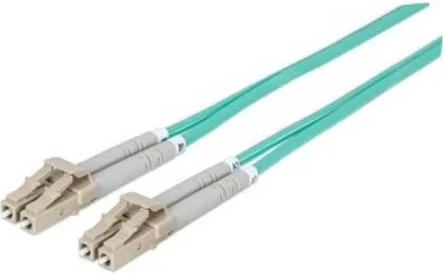 Alt view image 6 of 12 - Intellinet Fiber Optic Patch Cable, Duplex, Multimode, LC/LC, 50/125 Âµm, OM3, 2.0 m (7.0 ft.), Aqua