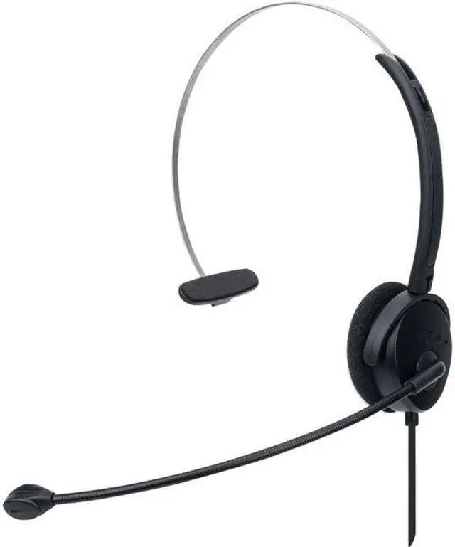 Alt view image 14 of 20 - Manhattan Mono On-Ear USB Headset with Microphone 179867