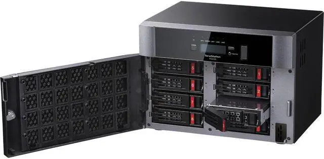 Alt view image 2 of 7 - BUFFALO TeraStation TS5820DN9608 8-Bay NAS 96TB (8x12TB) with NAS-Grade Hard Drives Included Desktop Network Attached Storage