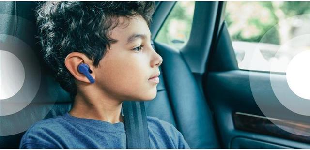 Alt view image 4 of 8 - SoundForm Nano Wireless Earbuds for Kids Blue