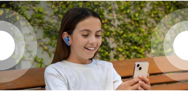 Alt view image 7 of 8 - SoundForm Nano Wireless Earbuds for Kids Blue