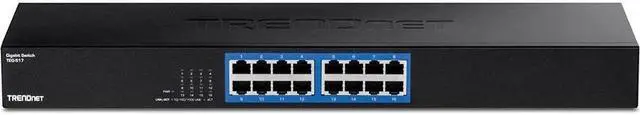 Alt view image 10 of 17 - TRENDnet 16-Port Gigabit Switch, TEG-S17, 16 x Gigabit RJ-45 Ports, 32Gbps Switching Capacity, Fanless Design, Metal Enclosure, Internal Power Supply, Lifetime Protection, Black