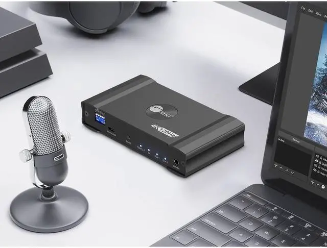 Alt view image 5 of 11 - SIIG 1x2 4K120Hz HDMI Splitter with EDID & Audio Extractor CEH27C11S1