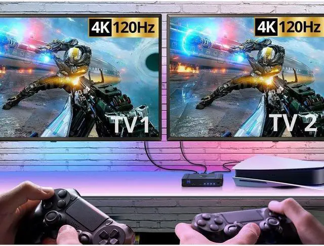 Alt view image 9 of 11 - SIIG 1x2 4K120Hz HDMI Splitter with EDID & Audio Extractor CEH27C11S1