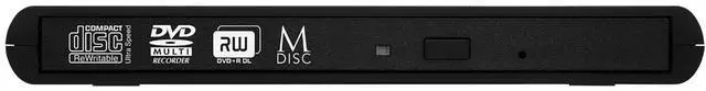 Alt view image 7 of 18 - Verbatim Slim External Burner CD/DVD +/-RW Optical Drive USB 2.0 with USB A to USB C Adapter and M-DISC Support - Mac & PC Compatible Model 98938