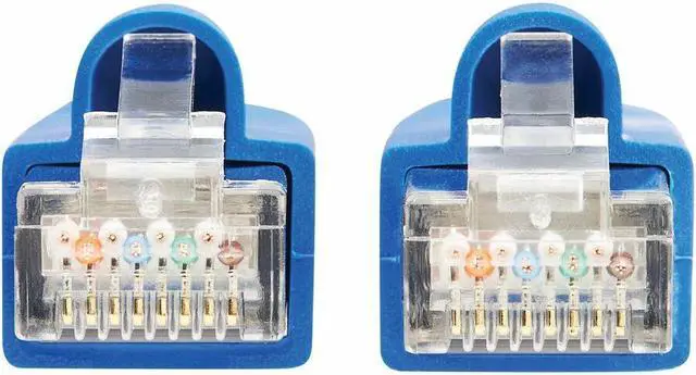 Alt view image 5 of 11 - Tripp Lite Cat8 40G Snagless SSTP Ethernet Cable RJ45 M/M PoE Blue 6 ft. 1.8 m N272F06BL