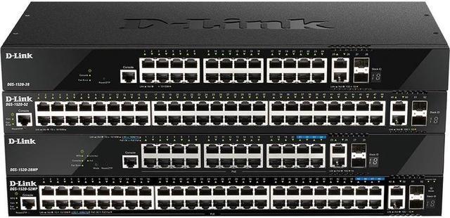 Alt view image 10 of 15 - D-Link DGS-1520-52 Layer 3 Switch - 50 Ports - Manageable - 3 Layer Supported - Modular - 51.20 W Power Consumption - Twisted Pair, Optical Fiber - 1U High - Rack-mountable - Lifetime Limited Warranty