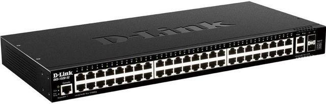 Alt view image 11 of 15 - D-Link DGS-1520-52 Layer 3 Switch - 50 Ports - Manageable - 3 Layer Supported - Modular - 51.20 W Power Consumption - Twisted Pair, Optical Fiber - 1U High - Rack-mountable - Lifetime Limited Warranty