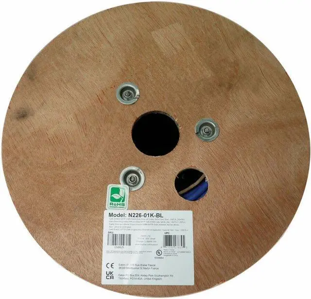 Alt view image 8 of 16 - Tripp Lite 1000ft Cat8 25G/40G Solid Core S/FTP Ethernet Cable Blue N22601KBL