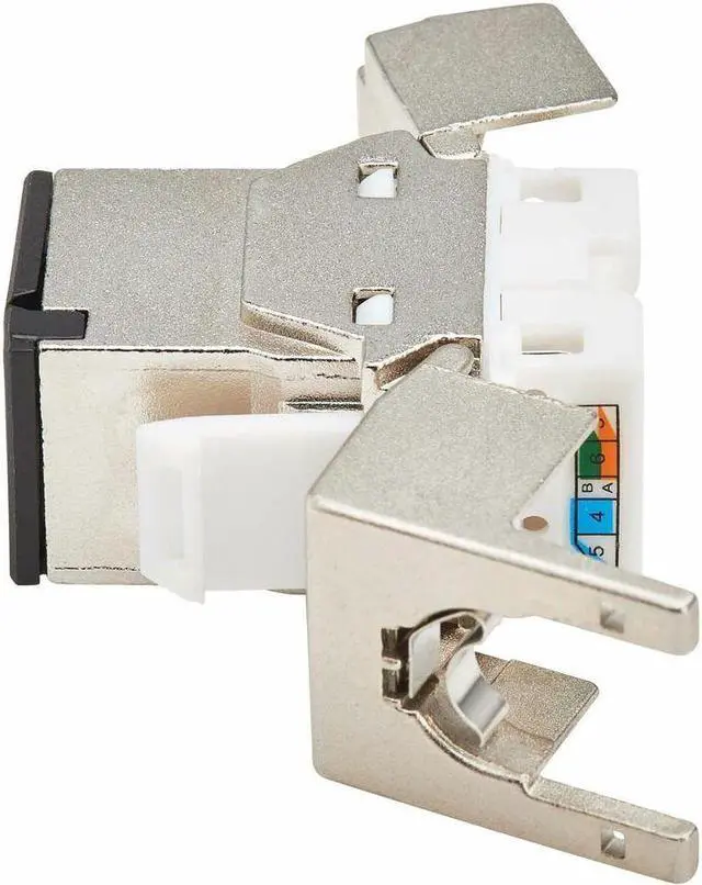 Alt view image 8 of 9 - Tripp Lite by Eaton Cat8 STP Shielded Tool-Free Keystone Jack 568A/568B TAA N238SHC8TF1