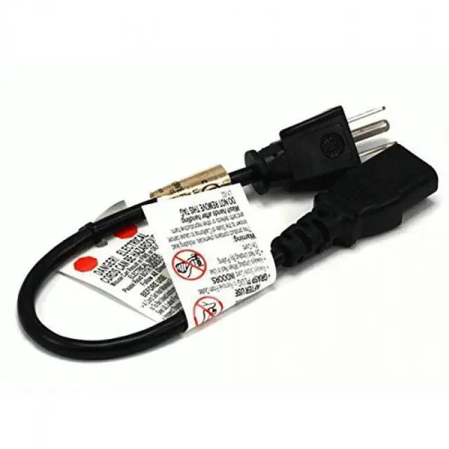 Alt view image 8 of 9 - Monoprice 1ft 18AWG Power Cord Cable w/ 3 Conductor PC Power Connector Socket, 10A (NEMA 5-15P to IEC-320-C13)