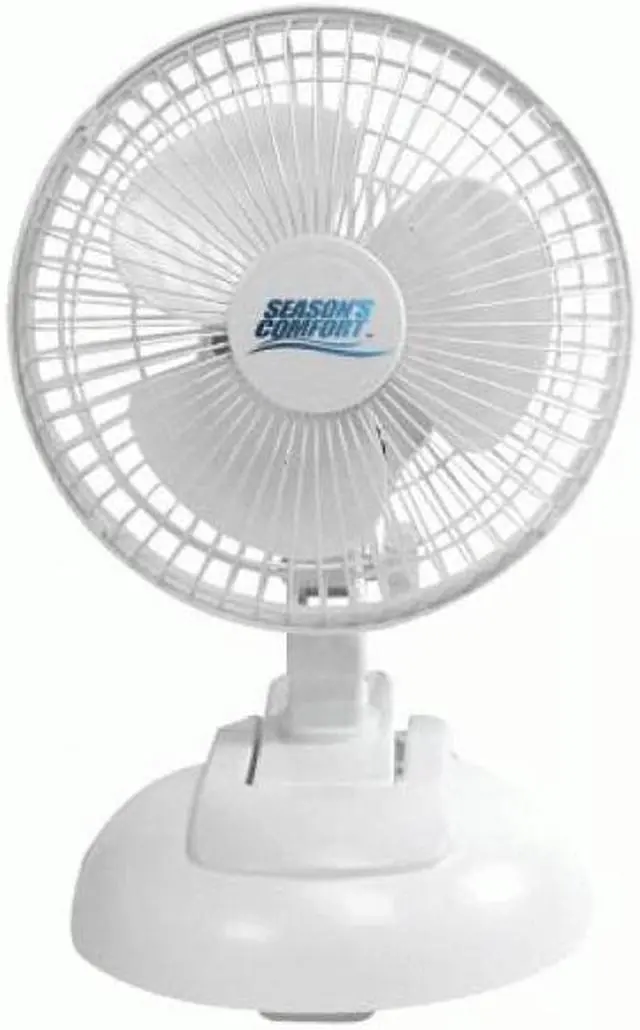 Alt view image 2 of 3 - Seasons Comfort FTC6 6-In. 2-in-1 Tabletop and Clip-on Portable Fan, FTC6, White