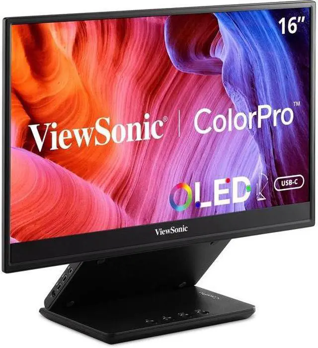 Alt view image 12 of 20 - ViewSonic VP16-OLED 15.6" 1080p Portable OLED Monitor with 2 Way Powered 40W USB C, Pantone Validated, Factory Calibrated, Built in Ergonomic Stand with Protective Cove