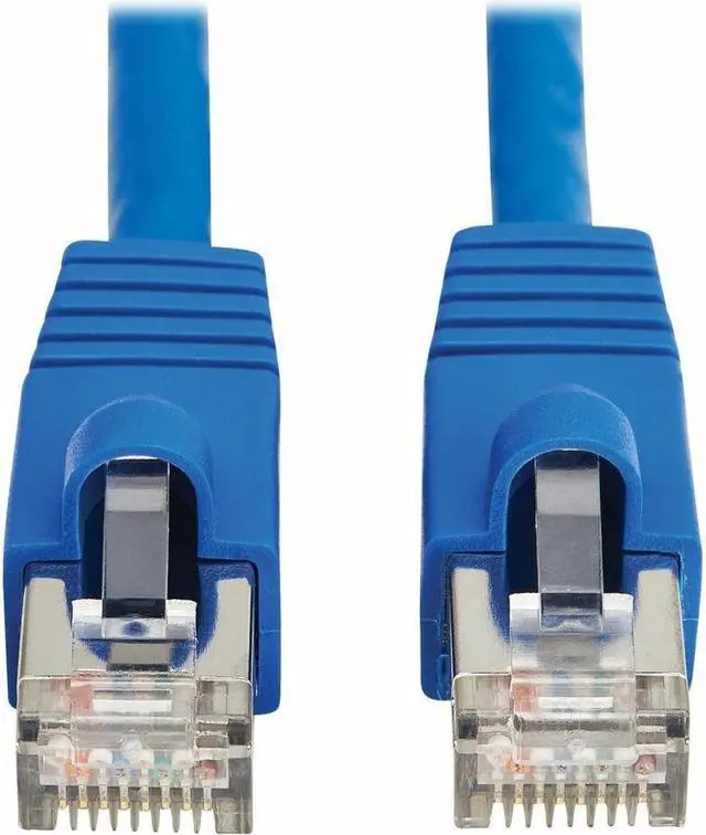 Alt view image 7 of 11 - Eaton Tripp Lite Series Cat8 40G Snagless SSTP Ethernet Cable RJ45 M/M PoE Blue 5 ft. 1.5 m
