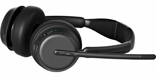 Alt view image 3 of 13 - EPOS IMPACT 1061T Headset - Stereo - Wireless - Bluetooth - On-ear - Binaural - Circumaural - Noise Canceling