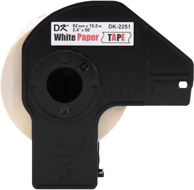 Alt view image 15 of 18 - Brother Continuous Paper Label Tape, 2.44" x 100ft, White, 3 Rolls/Pack