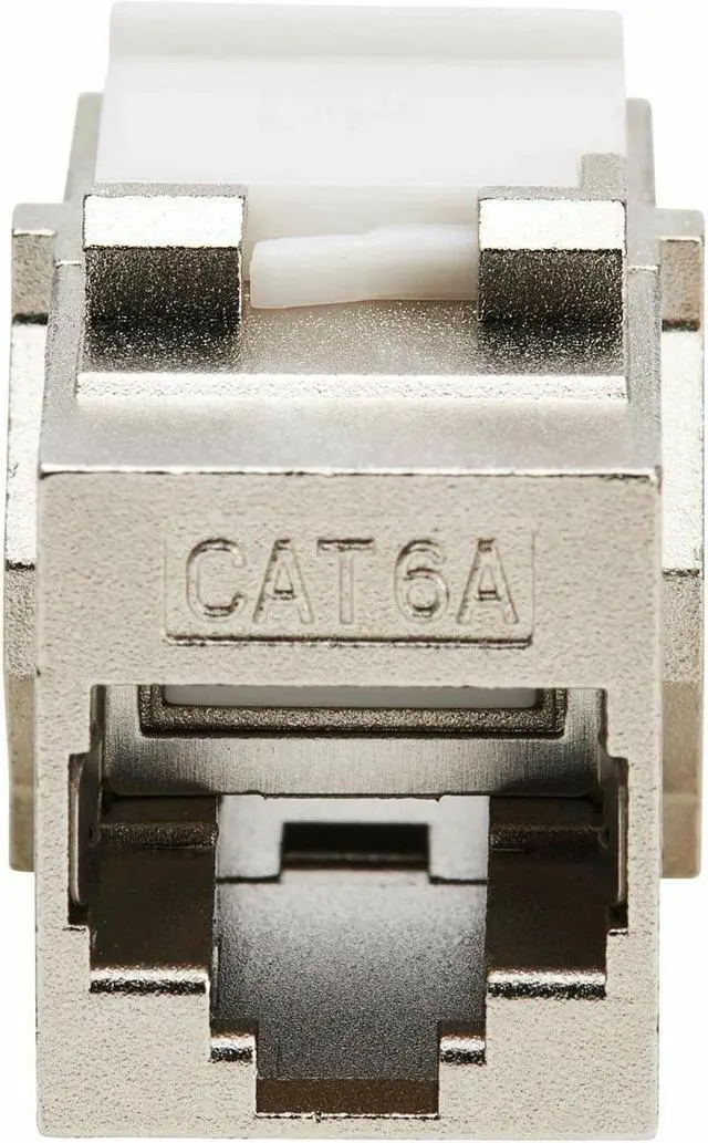 Alt view image 7 of 15 - Tripp Lite Cat6a Shielded Snap-In Coupler (RJ45 F/F), TAA - 1 x RJ-45 Keystone Female - 1 x RJ-45 Keystone Female - Nickel Connector - Gold Contact - Silver - TAA Compliant