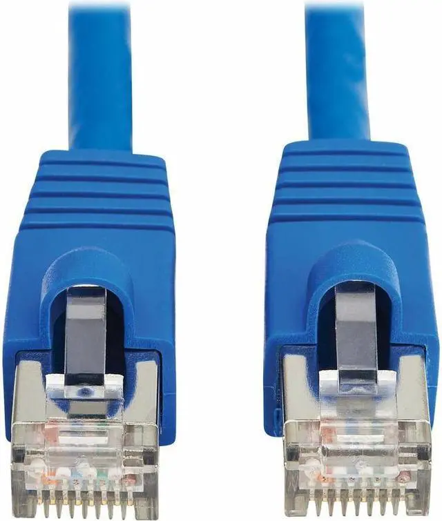 Alt view image 5 of 7 - Tripp Lite Cat8 40G Snagless SSTP Ethernet Cable RJ45 M/M PoE Blue 10 ft. 3.1 m N272F10BL