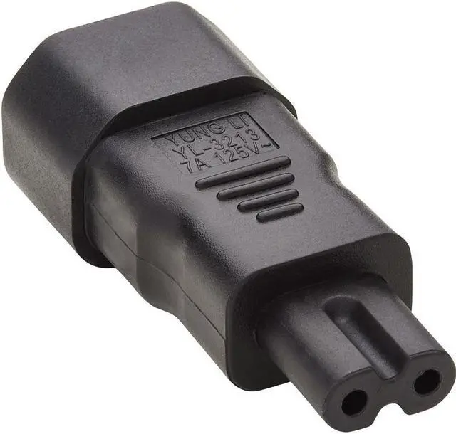 Alt view image 11 of 14 - Tripp Lite IEC C14 to IEC C7 Power Cord Adapter - 10A 250V Black