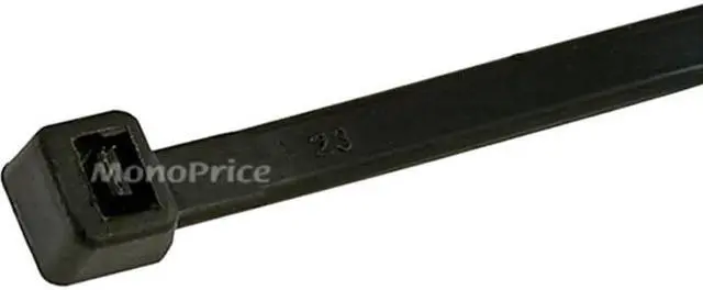 Alt view image 8 of 12 - Monoprice 8-inch Cable Tie, 100pcs/Pack, 40 lbs Max Weight - Black