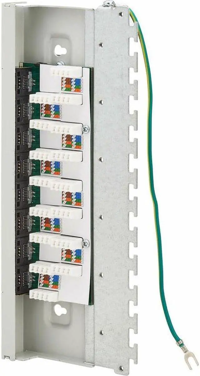 Alt view image 9 of 16 - Tripp Lite Cat6a STP Patch Panel 8 Ports DIN Rail N250SH08DIN6A