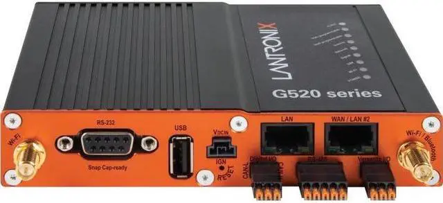 Alt view image 3 of 6 - Lantronix G520 Ethernet, Cellular Wireless Router - LTE - 2 x Antenna(2 x External) - 2 x Network Port - Fast Ethernet - VPN Supported