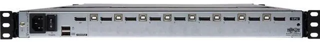 Alt view image 4 of 11 - Tripp Lite by Eaton 8-Port NetDirector DisplayPort KVM Switch Console with 17 in. LCD Dual Rail 1U Rack-Mount TAA B030DP0817D